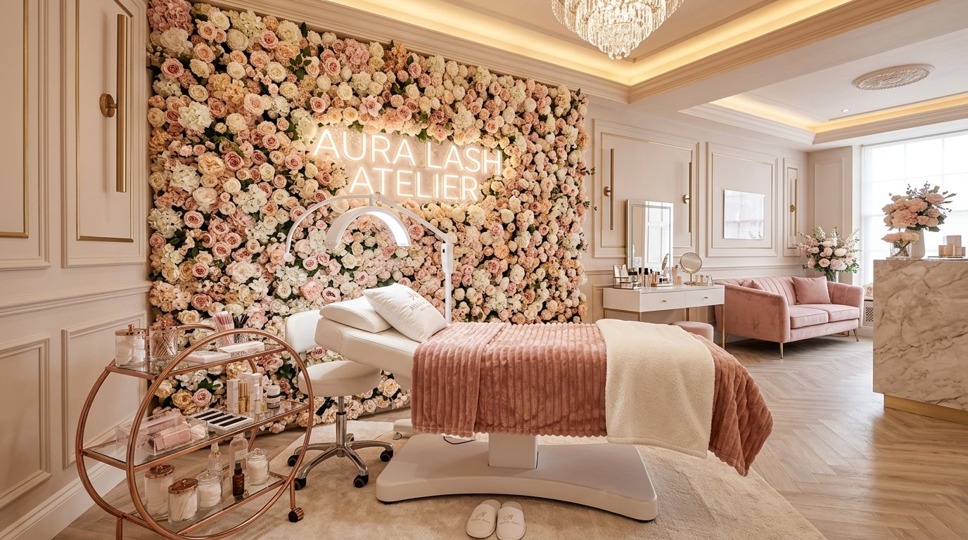 Lashed by Lyta Pink Flower Wall Studio